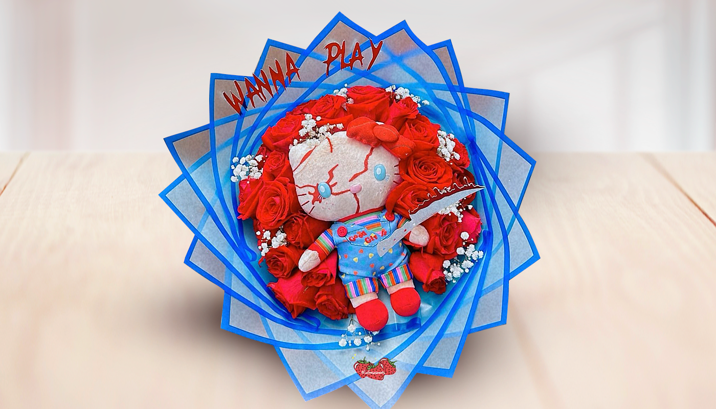 Hello kitty Chucky purchases Bouquet