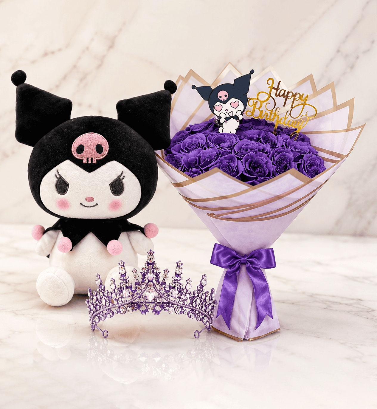♡lovely♡ COMBO #25 Kuromi Purple Princess – Lovely Flowers