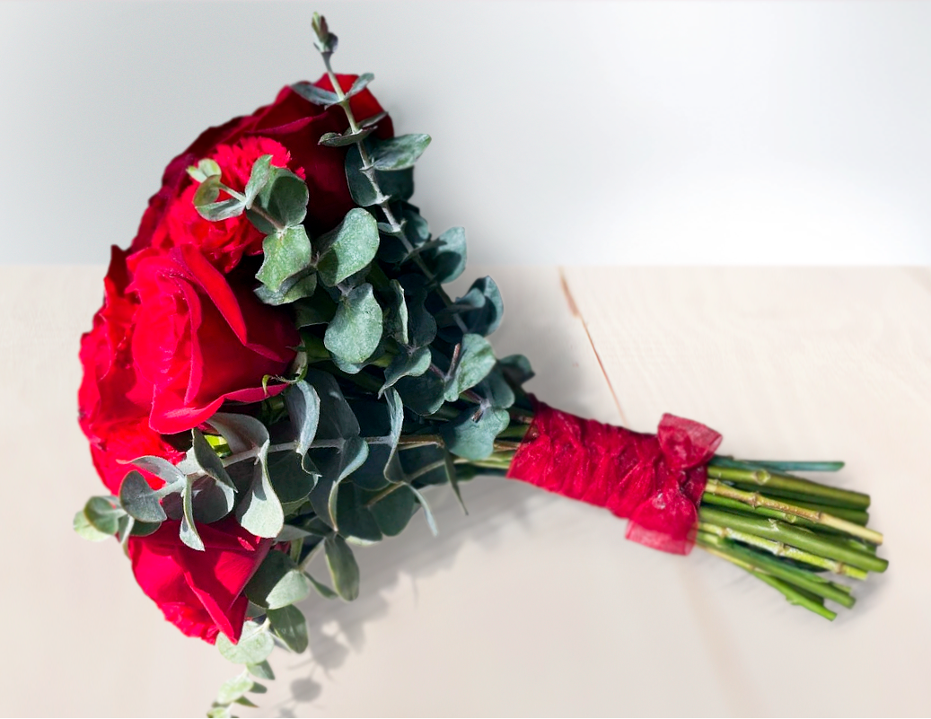 prom bouquet for red dress Prom MODEL 02 Red Bouquet – Lovely Flowers
