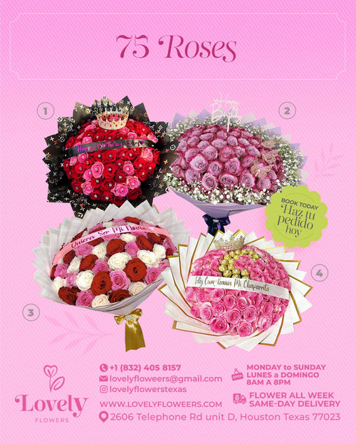 75 Rose Bouquets