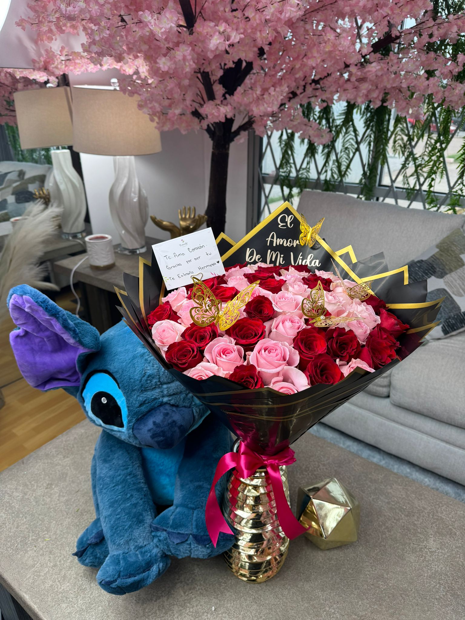 50 Roses Red and Pink + Stitch
