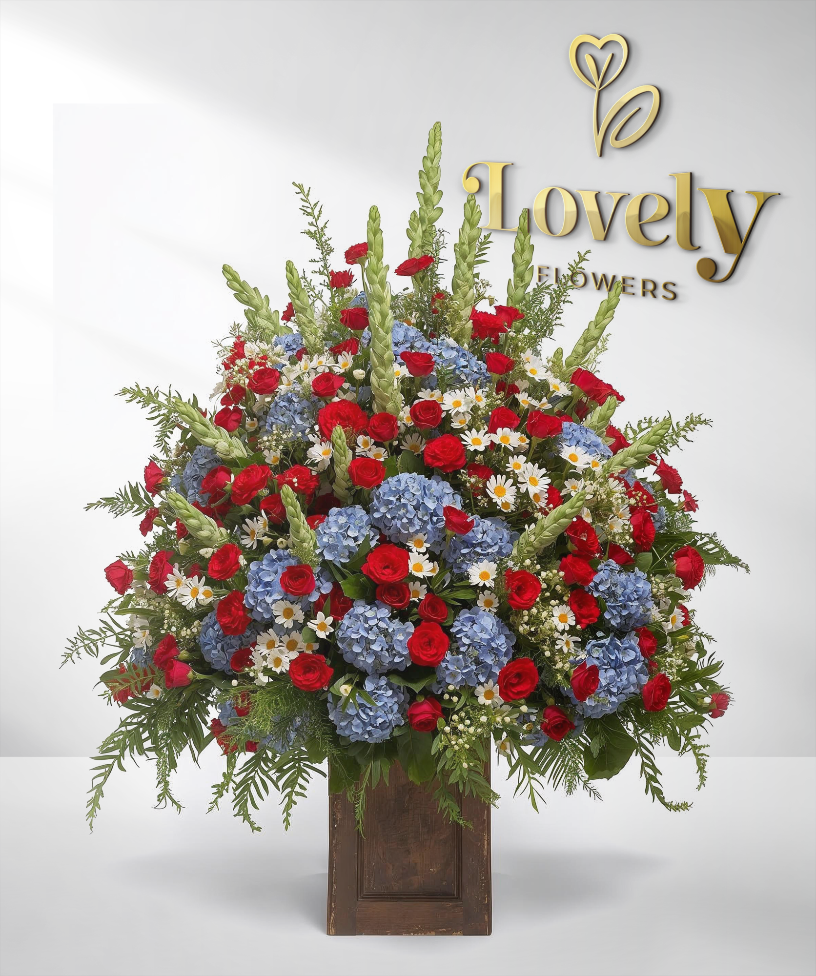 Vibrant Red and Blue Celebration