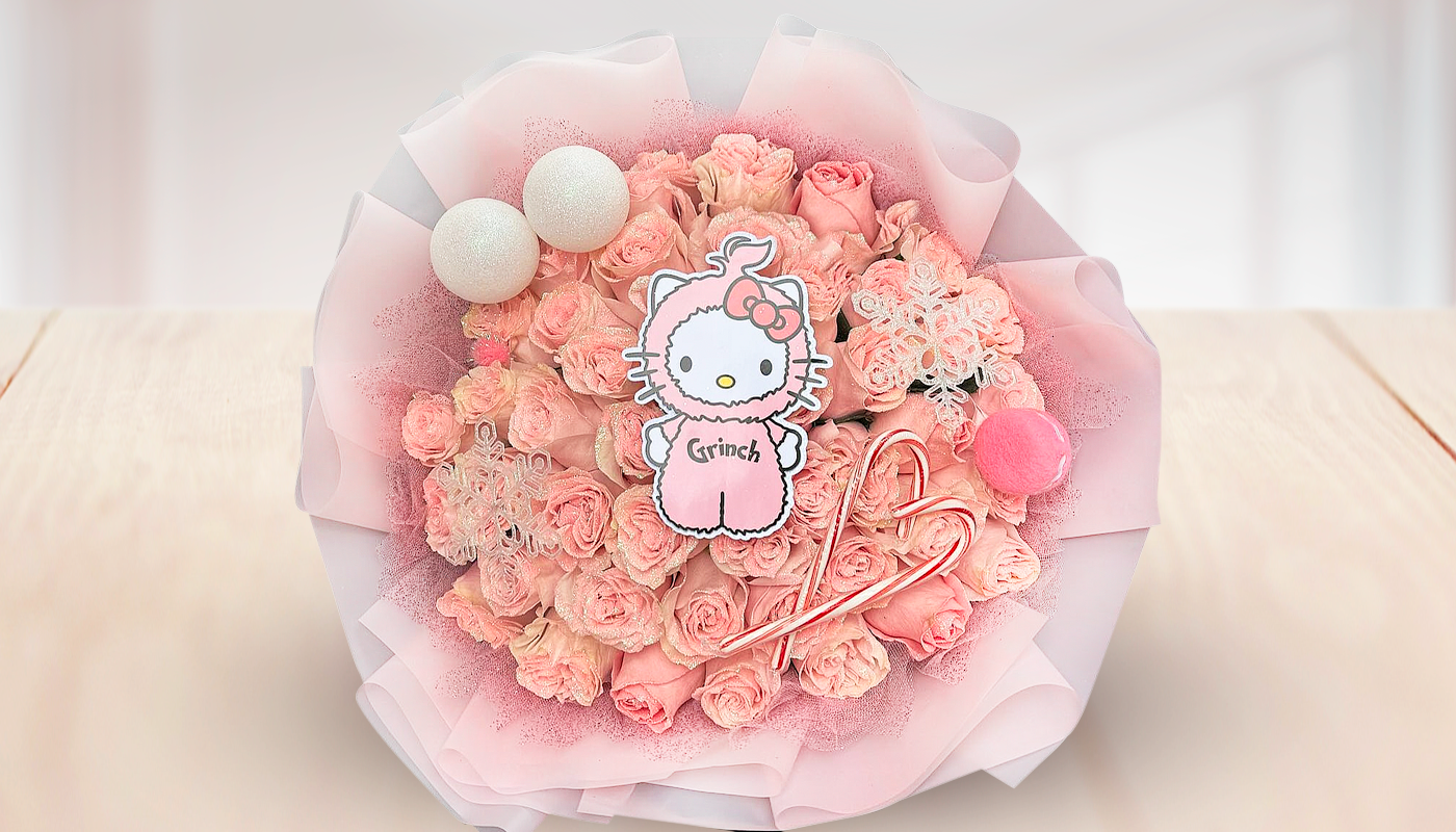 Custom Grinch Hello Kitty Bouquet #3