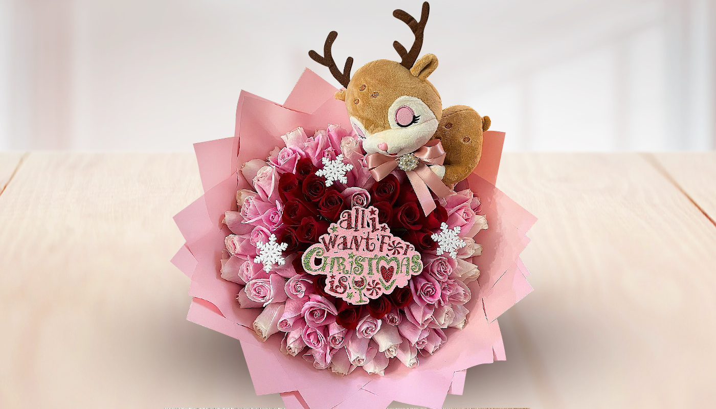 Custom Deer Christmas Bouquet