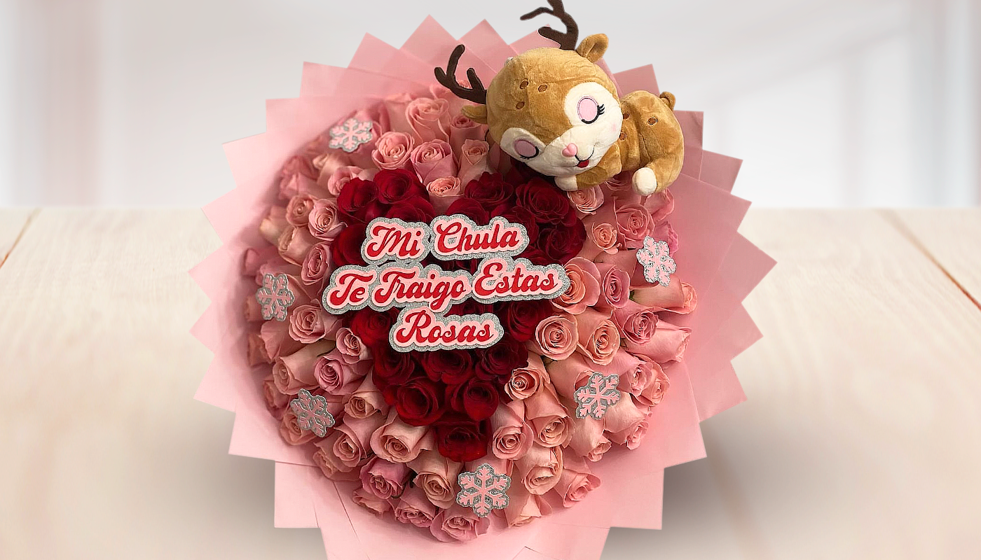 Custom Deer Christmas Bouquet