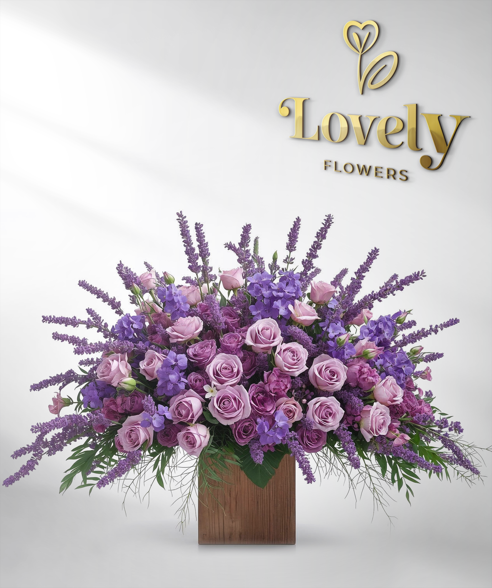 Luxury Roses and Purple Blooms