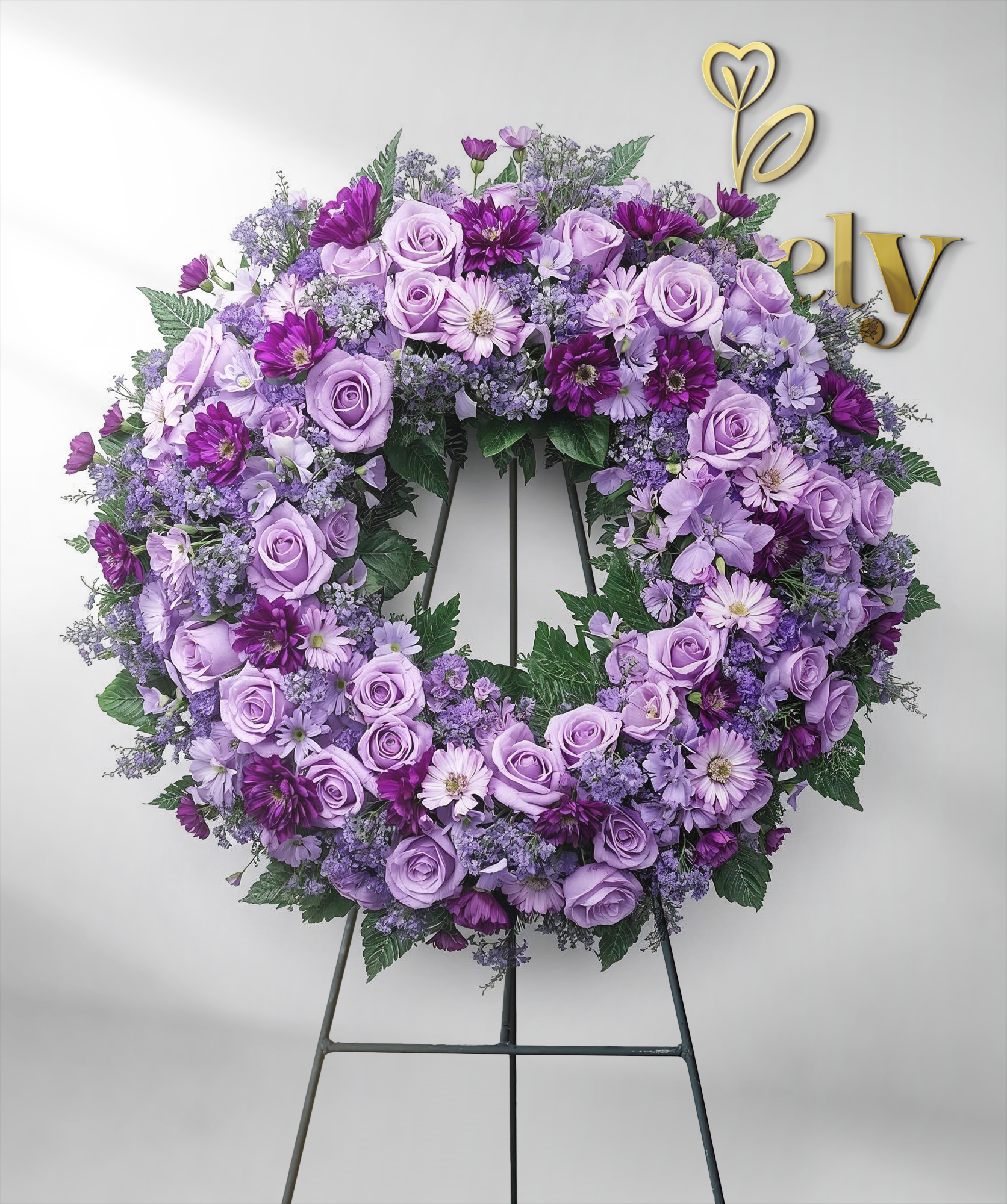 Lavender and Purple Elegant Memorial Floral Tribute – Lovely Flowers