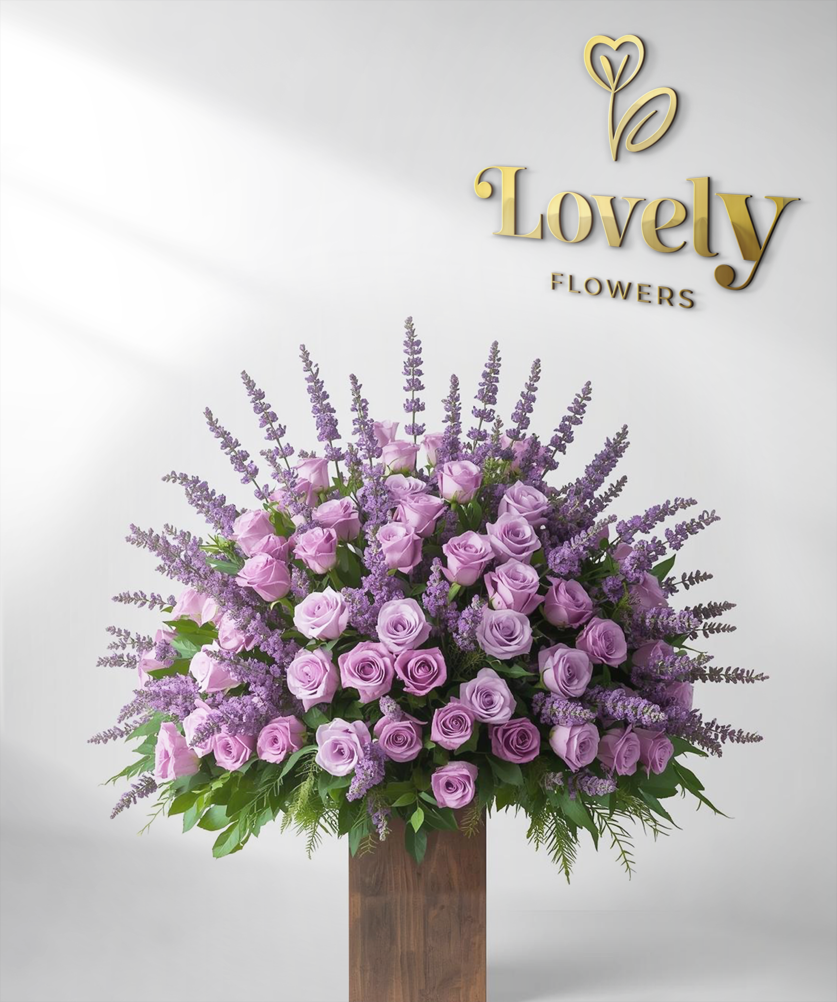 Elegant Purple and Lilac Fresh Flower