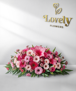 Radiant Pink & Magenta Sympathy Floral Spray