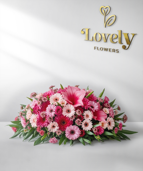 Radiant Pink & Magenta Sympathy Floral Spray