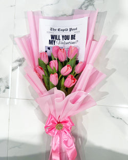 10 Pink Tulips