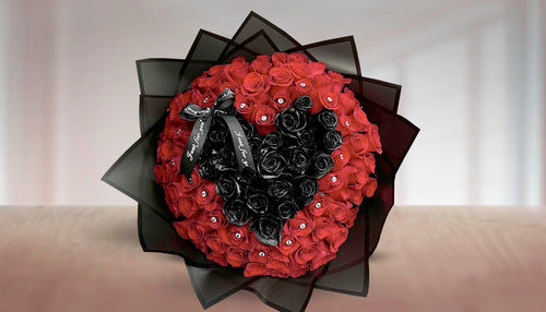 Rosas pintadas con aerosol
