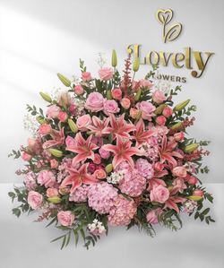 Radiant Rose and Lily Grand Statement Display
