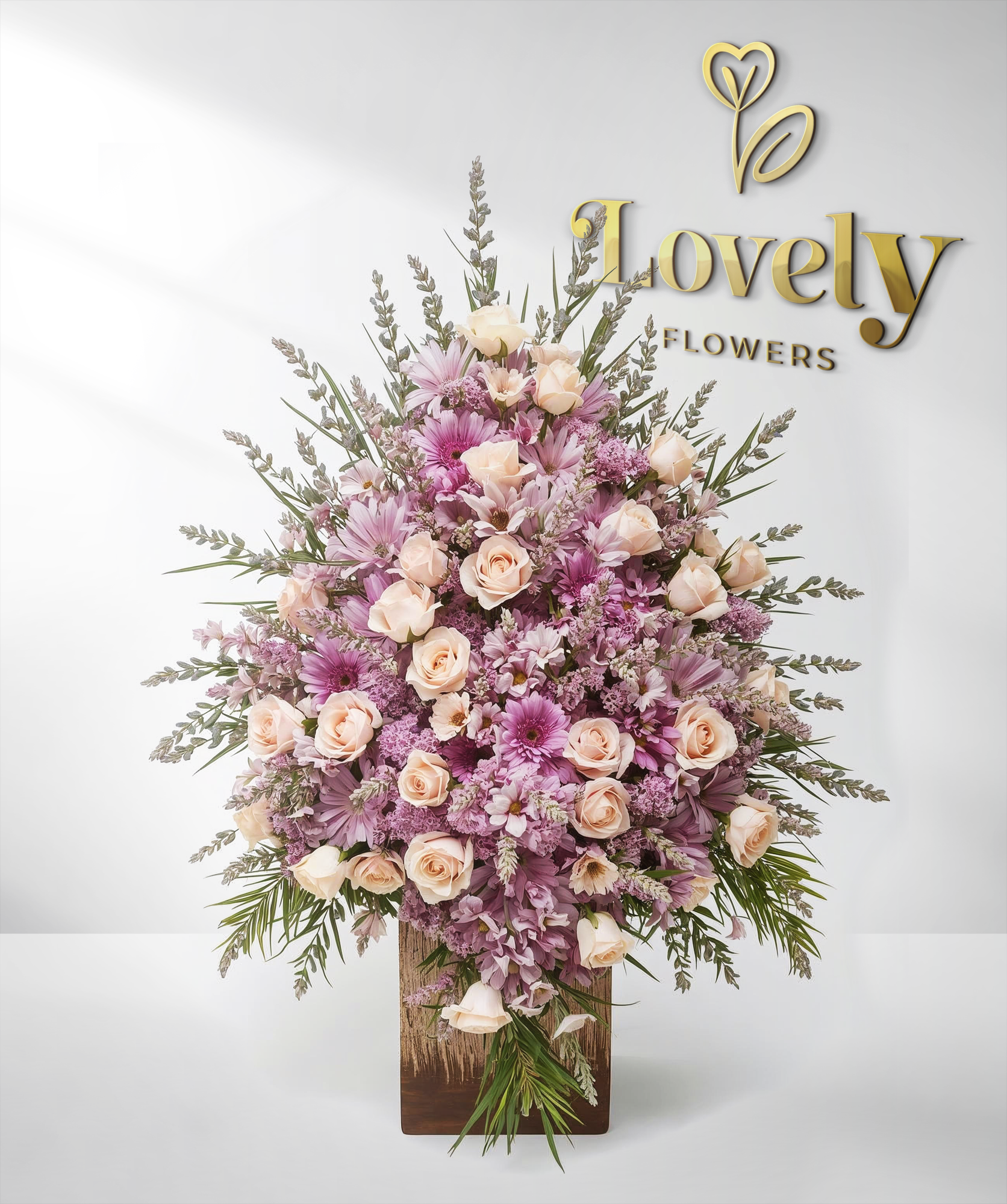 Luxury Blush Pink and Lavender Floral Arrangement