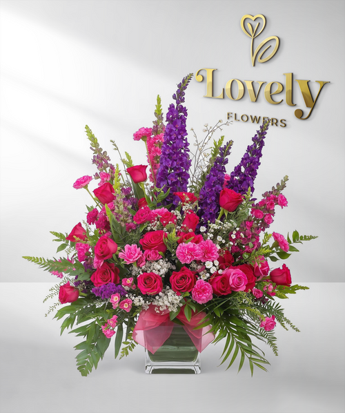 Regal Amethyst & Fuchsia Garden Display