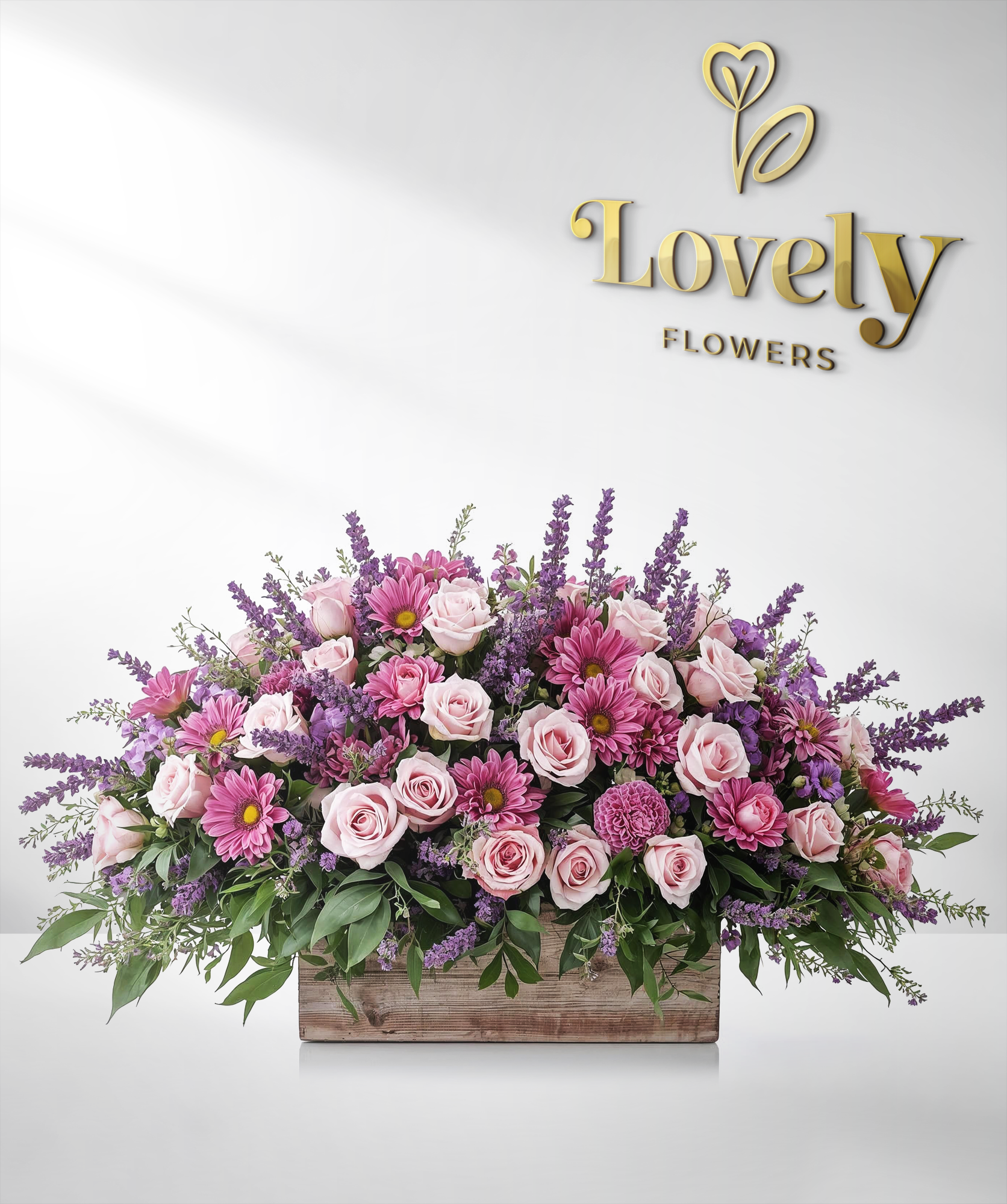 Elegant Pink and Purple Floral Arrangement