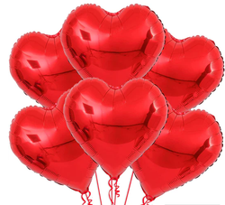 6 Heart Shape Helium Ballon ($40)