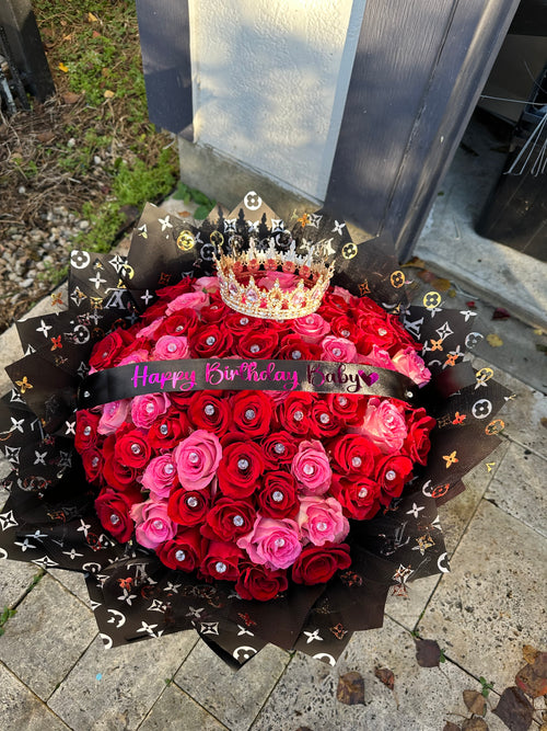 75 rosas rojas y rosas