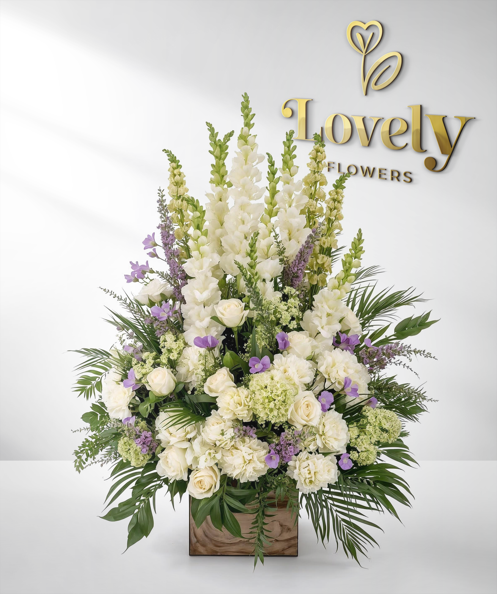 Majestic White and Lavender Floral