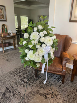 Ramo de flores blancas para funerales