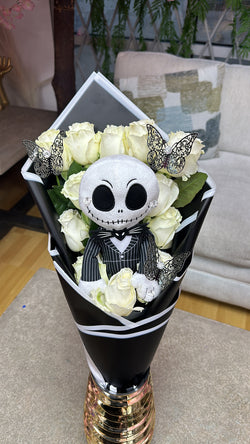 12 Flat Jack Skellington Roses