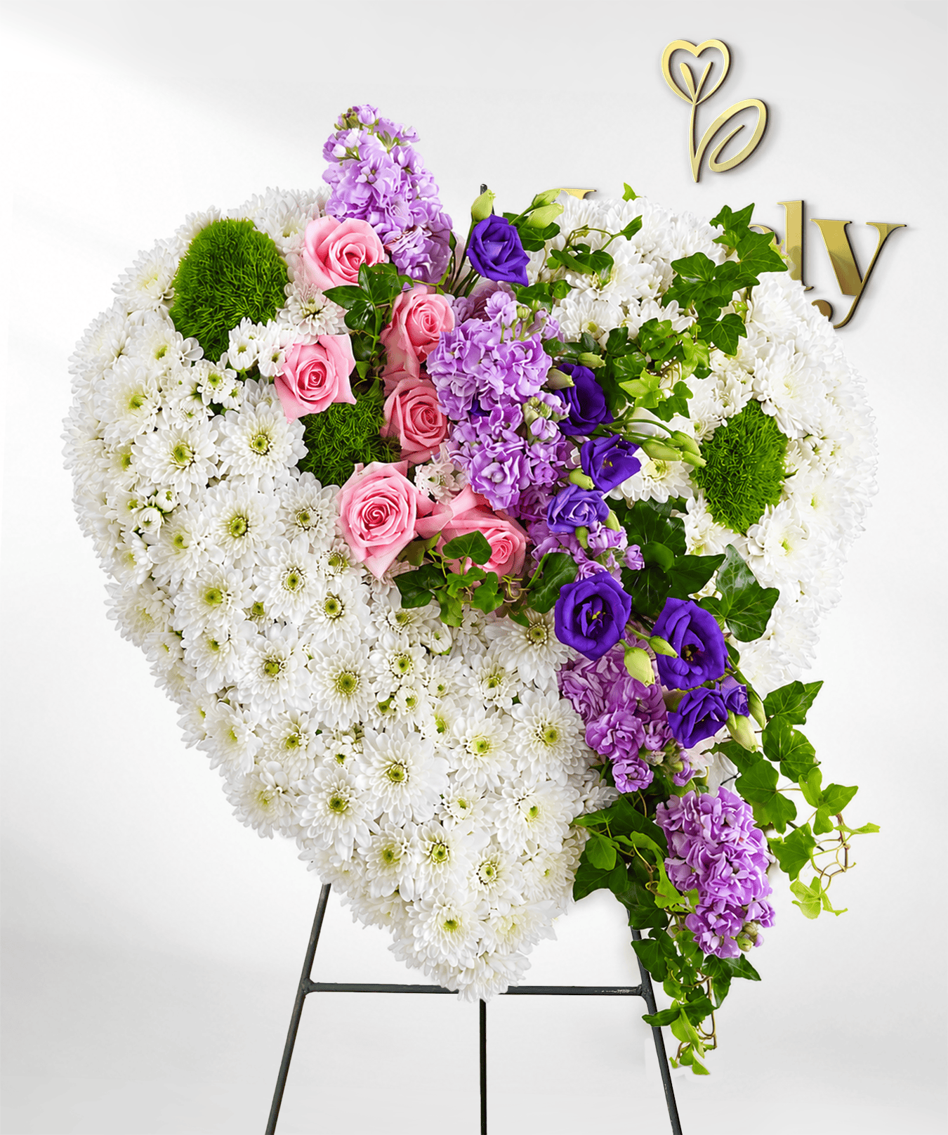 Elegant Heart-Shaped Funeral Tribute