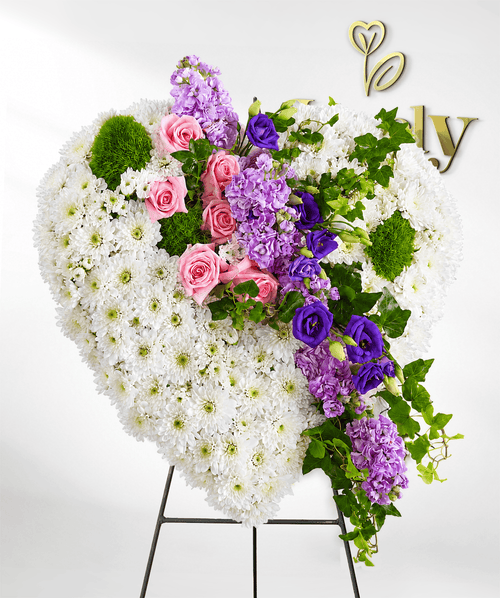 Elegant Heart-Shaped Funeral Tribute