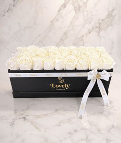 Midnight Ivory Rose Box