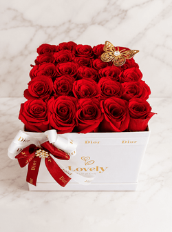 Butterfly Red Rose Love Box