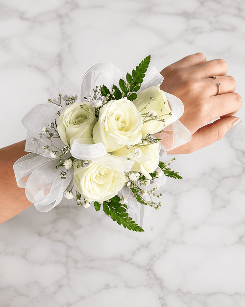 Model #12 Corsage White Graduation