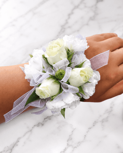 Model #9 Corsage White Graduation