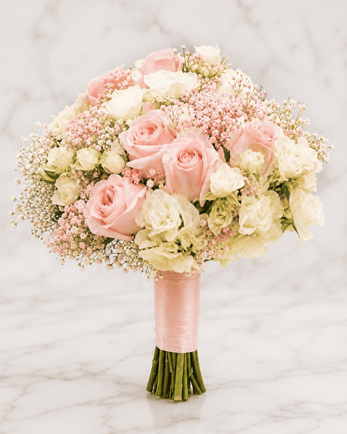 Prom MODEL 13 Blush Pink & White Graduation Bouquet