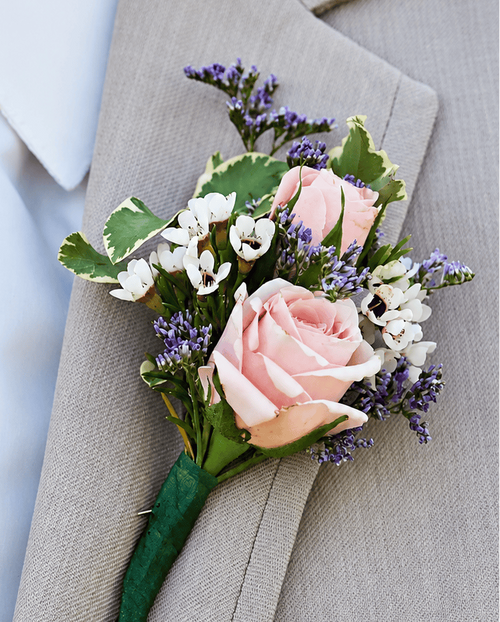 Model #05 Boutonniere Blush Pink Graduation