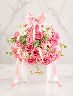 Pink Pearl Garden Corner Roses Box