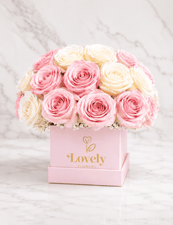 Blush & Ivory Rose Box
