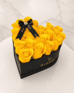 Golden Heart Mini Rose Box