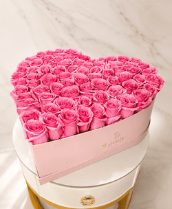 Blush Infinity Heart – 80 Pink Roses
