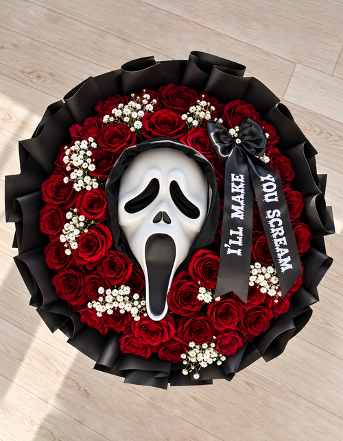 25 Roses + Scream Mask