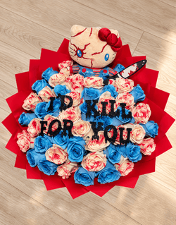 Hello Kitty Chucky 50 Rose Bouquet