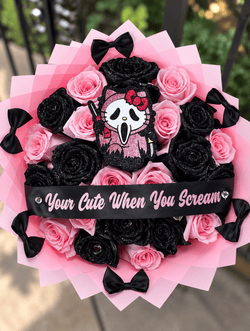 50 Roses Spooky Scream Bouquet