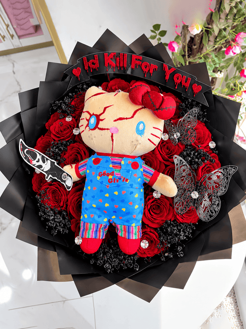 25 Roses Hello Kitty Chucky Bouquet