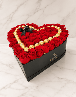 Love Rose & Chocolate Heart Box
