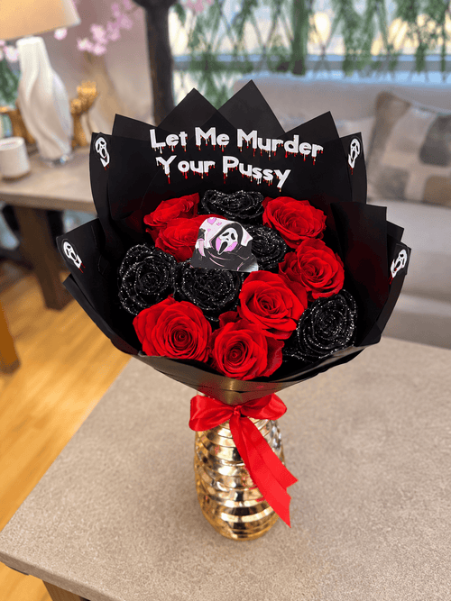 12 Rosas "Let Me Murder that *****" bouquet ~ Ramo Buchon El Grito