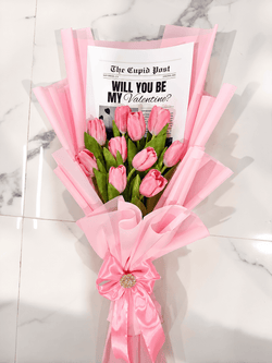 10 Pink Tulips