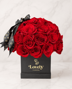Square Dome Red Rose Box