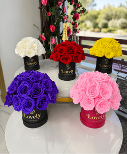 25 Yellow Everlasting Rose Box