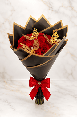 Ramo Buchon 12 Red Roses (Round)