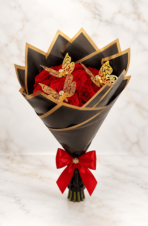 Ramo Buchon 12 Red Roses (Round)