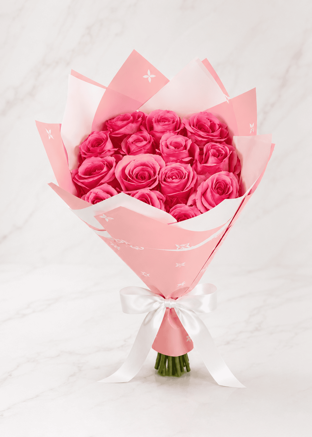 12 Pink Lv Roses