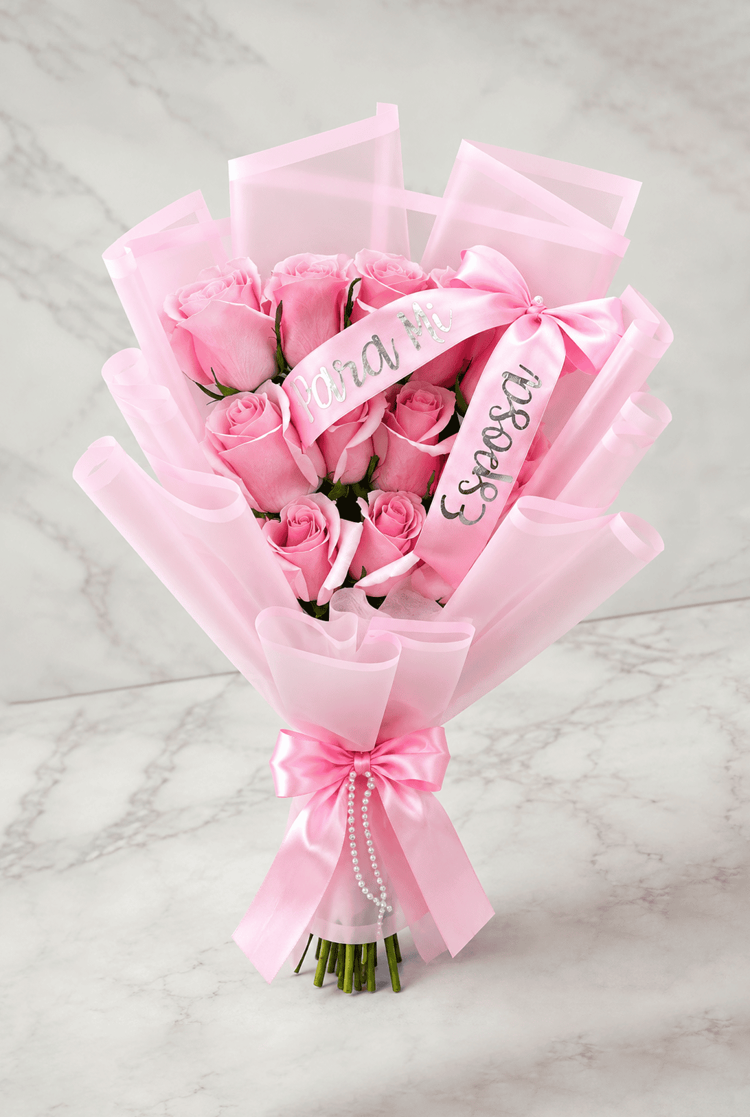 12 Rosas Rosadas Flat